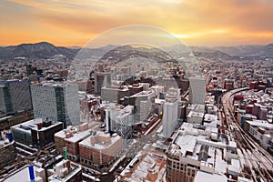 Sapporo, Hokkaido, Japan Downtown Skyline