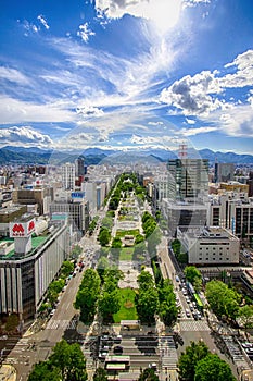 Sapporo Odori from TV Tower