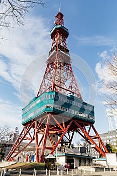 Sapporo TV Tower that view from below in Hokkaido, Japan