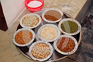 Sapta Dhanyaa, Seven Grains used for Navratri Ghatasthapana Puja