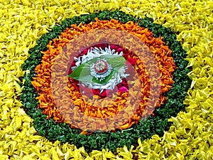 Saptapadi Flower Decoration, Hindu Marriage, Saptapadi, also known as Sagnik Saptapadi, is one of the most important Hindu wedding