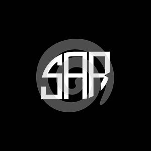 SAR letter logo design on black background. SAR creative initials letter logo concept. SAR letter design