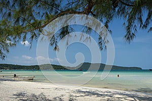 Saracen Bay beach in Koh Rong Samloen island in Cambodia