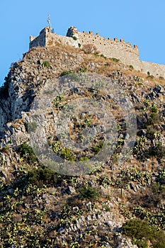 Saracen castle in Taormina, Sicily, Italy