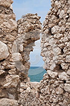 Saracen tower, coast of Gargano, Vieste photo