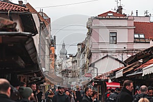 Bascarsija is Sarajevo's old bazaar and the historical center of the city, Bosnia and Herzegovina