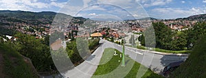 Sarajevo, Bosnia and Herzegovina, aerial view, landscape, skyline, cityscape, panoramic, viewpoint, Dinaric Alps, Miljacka River