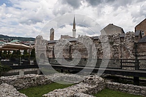 Sarajevo, Bosnia and Herzegovina, Bascarsija, Clock Tower, Gazi Husrev-beg Mosque, Taslihan, caravanserai