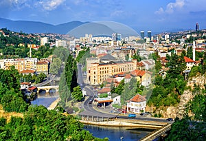 Sarajevo city, capital of Bosnia and Herzegovina photo