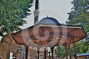 Sarajevo, in the courtyard of the Gazi Husrev-beg mosque.