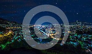 Sarajevo panoramic wiev at night photo