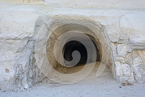 Sarakiniko tunnels, Melos, Greece