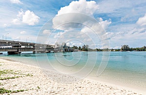 Sarasin bridge connects Phuket Thailand`s mainland