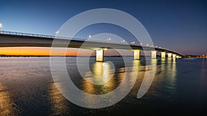 Sarasota`s Circus bridge leads to Longboat Key at Sunrise