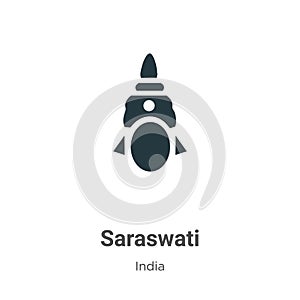 Saraswati vector icon on white background. Flat vector saraswati icon symbol sign from modern india collection for mobile concept