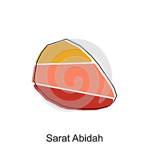 Sarat Abidah map. vector map of Saudi Arabia capital Country colorful design, illustration design template on white background photo