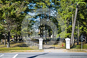 Entrance to the Saratoga Racecourse in New York State, USA