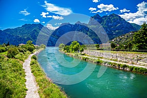 The Sarca river in Nago-Torbole