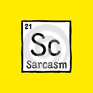 Sarcasm element of humor symbol