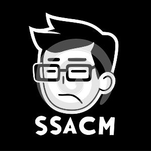 Sarcasm - minimalist and simple silhouette - vector illustration