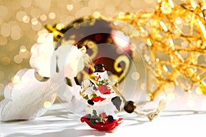 SARCASTIC SNOWMAN. CHRISTMAS DECOR ORNAMENT