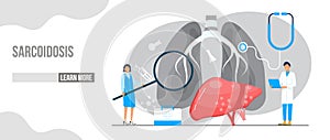 Sarcoidosis awareness month concept vector. Medical event is observed each year during April. Sarcoidosis, involving abnormal photo