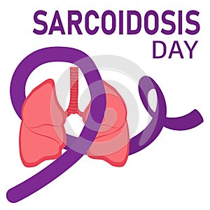 Sarcoidosis day, background with lungs