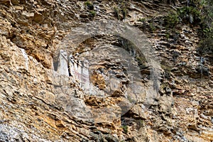 Sarcophagi of Karajia, funerary site of Chachapoyas culture in northern Peru