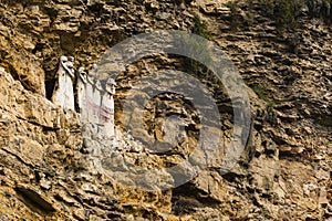 Sarcophagi on a mountain slope