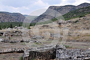 Sarcophagi,  Necropolis, Hierapolis, Pamukkale, Denizli Province, Turkey