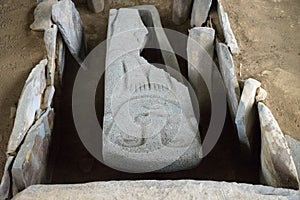 Sarcophagus closeup in Colombia