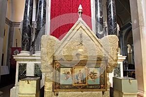 The sarcophagus containing the relics of Saint Euphemia in Rovinj