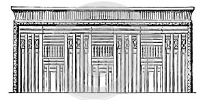 Sarcophagus of Menkera vintage illustration