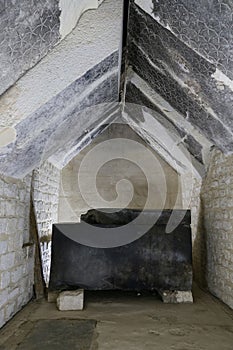 Sarcophagus of Unas in Pyramid of Unas, Saqqara, Cairo, Egypt photo