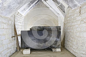 Sarcophagus of Unas in Pyramid of Unas, Saqqara, Cairo, Egypt