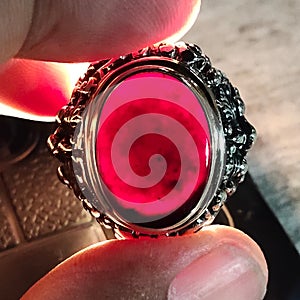 Sard Chalcedony - Gemstone On Ring