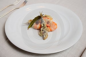 Sarde e Gamberi in Saor, Venetian Marinated Shrimps and Sardines photo