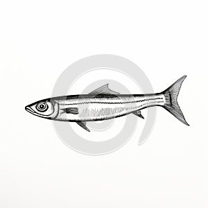 Sardines: A Pen And Ink Drawing With Stark Simplicity