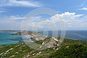 Sinis Peninsula landscape, Island of Sardinia, Italy photo