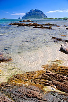 Sardinia coastline and Tavolara island