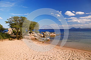 Sardinia island with beautiful beaches in Italy