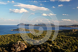 Sardinia island with beautiful coast in Italy