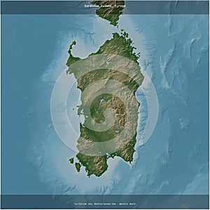 Sardinia Island, Italy, cropped to square. Physical photo