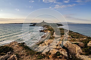 Sardinia, Italy: San Giovanni di Sinis in sunset photo