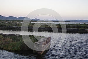 Sardinia. Natural environments. Coastal pond of Porto Botte