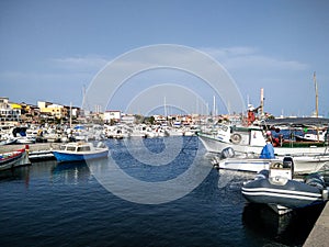 Sardinia. Portoscuso. Touristic harbour. Boats