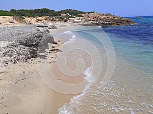 Sardinia , Punta di Santa Giusta, beach and rocks 1 photo