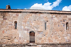 Sardinia. San Giovanni Suergiu. Palmas. Ancient Church of Santa Maria di Palmas, 11th century AD. Southern facade photo