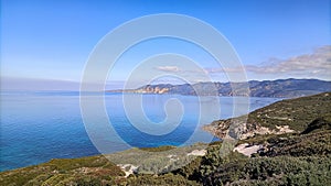 Sardinia. Sulcis Iglesiente region. Panoramic view of the Golfo del Leone. Guroneddu coast