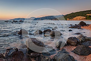 Sardinia sunrise in Cala Gonone, Italy